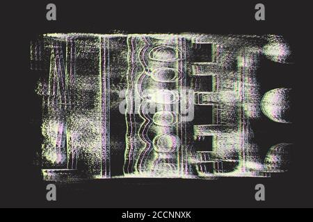 Handmade creative abstract stamp isolated on dark background Stock Photo