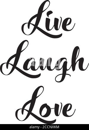 Live Laugh Love Motivational Quote Coloring Page Stock Vector Image ...