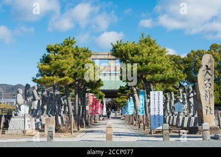 Hyogo, Japan - Oishi shrine in Ako, Hyogo, Japan. The shrine was originally built in 1900. Stock Photo