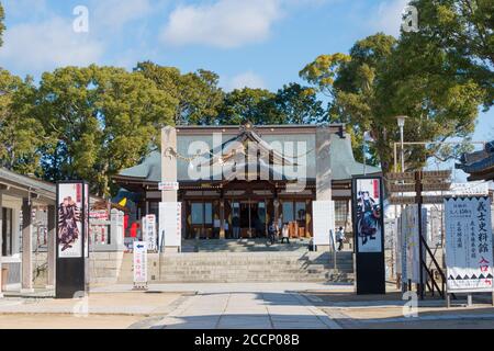 Hyogo, Japan - Oishi shrine in Ako, Hyogo, Japan. The shrine was originally built in 1900. Stock Photo