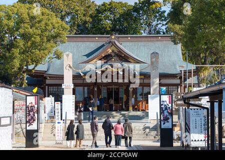 Hyogo, Japan - Oishi shrine in Ako, Hyogo, Japan. The shrine was originally built in 1900. Stock Photo