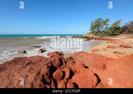 Stunning remote deserted beach in Garig Gunak Barlu National Park, Cobourg Peninsula, Arnhem Land, Northern Territory, NT, Australia Stock Photo