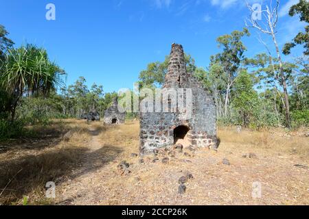 Ruins of the Married Quarters at the historic Victoria Settlement, Cobourg Peninsula, Arnhem Land, Northern Territory, NT, Australia Stock Photo