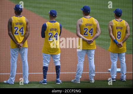 MLB on X: Every Dodger wears a Kobe jersey pregame in LA. #MambaMentality   / X