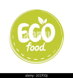 Emblem, sign for packages, natural products and health food stores. Vegan, raw, healthy food badges, tags for cafe, restaurants, products packaging Stock Vector