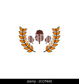 beer hop vector design template illustration Stock Vector