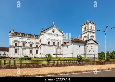 Old Goa, India - November 23, 2019: View of the Roman Catholic Se Cathedral in Old Goa, India. Stock Photo