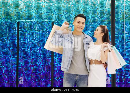 Happy shopping couple Stock Photo