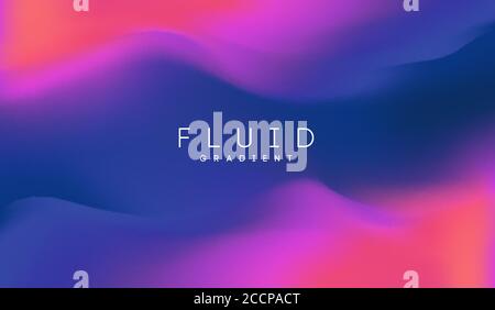 Digital gradient background. Shape holographic gradient. Liquid 3d substance. Light color gradient abstract background. Vector illustration. Stock Vector