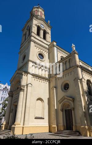 Church of the Exaltation of the Holy Cross in Lodz, Poland, Stock Photo