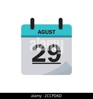 Calendar international day against nuclear testing with a 29 August. Design template vector Stock Vector