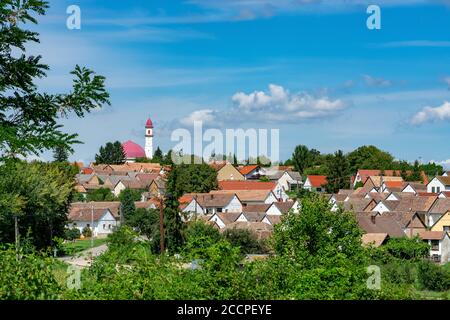 the Famous hungarian gastro village Palkonya in Hungary view from above Stock Photo