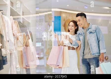 Shopping boyfriend and girlfriend Stock Photo