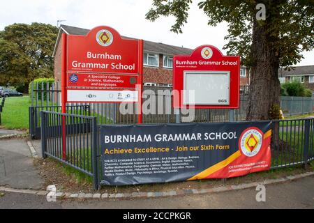 Burnham, Slough, Berkshire, UK. 21st August, 2020. Prime Minister Boris Johnson is adamant that children must return to school this September following the Coronavirus lockdown. Burnham Grammar is in the process of building a large new extension to their school. Credit: Maureen McLean/Alamy Stock Photo