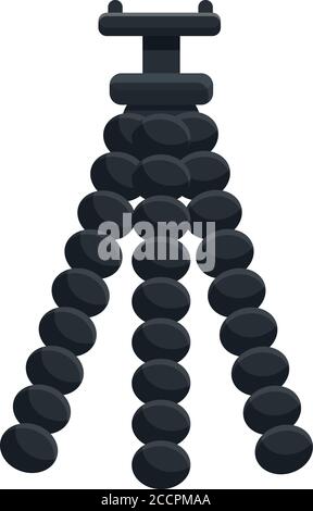Flexible tripod icon. Cartoon of flexible tripod vector icon for web design isolated on white background Stock Vector