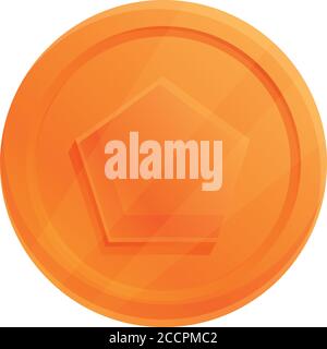 Brown game token icon. Cartoon of brown game token vector icon for web ...