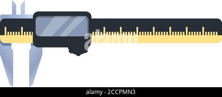Digital caliper icon. Cartoon of digital caliper vector icon for web design isolated on white background Stock Vector