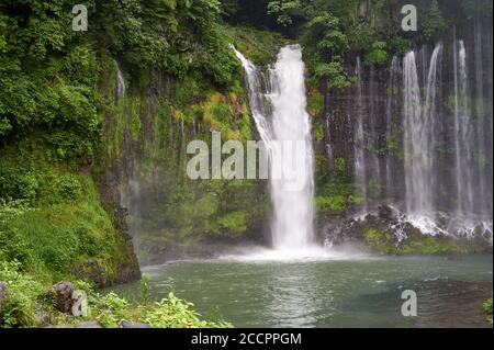 Shiraito Falls, a waterfall near Mount Fuji, Japan. Stock Photo