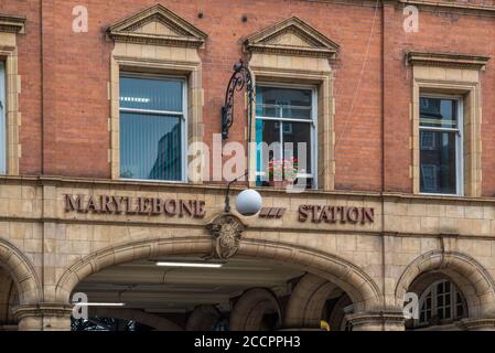 Marylebone railway station in Melrose Place, Marylebone, London, England, UK Stock Photo