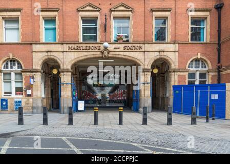 Marylebone railway station in Melrose Place, Marylebone, London, England, UK Stock Photo