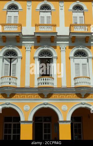 Sancti Spiritus, Cuba - 4 February 2015: Building in colonial style Stock Photo