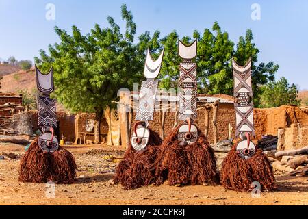 Bwa people traditional mask dance Stock Photo