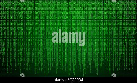High-tech computer digital background with green digital lines Stock Vector