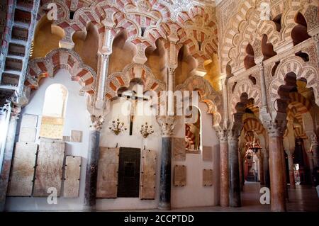 Cathedral of Cordoba inside the Great Mosque of Cordoba, Spain. Stock Photo