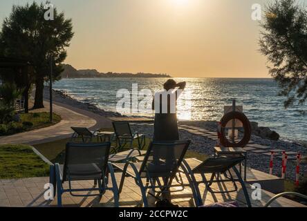 Sunprime Miramare Beach holiday resort in Rhodes,Greece Stock Photo