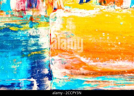 smears of paint on canvas Stock Photo