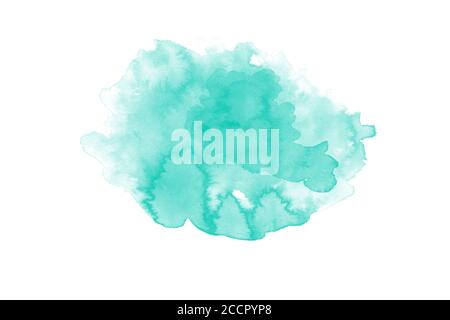 blue watercolor splash painted water color background. Stock Photo