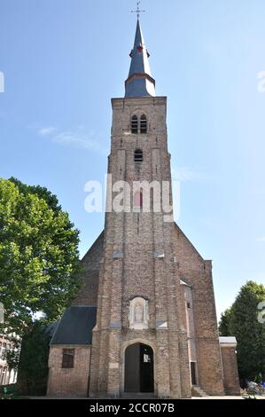 St. Anne's Church, it was built in the early 17th century in typical Baroque style and its located in the Belgian city of Bruges Stock Photo