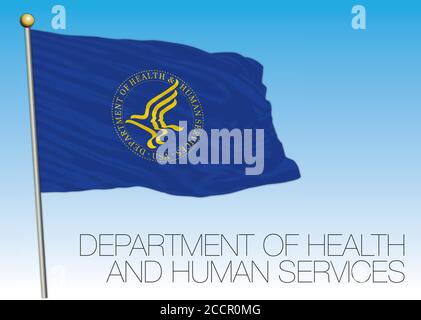 Flag of the United States Department of Health and Human Services, United States, vector illustration Stock Vector