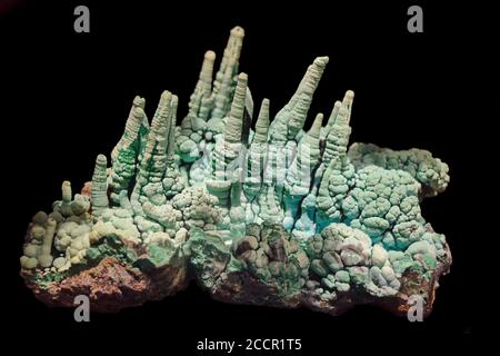 Photo of Chrysocolla isolated on black background Stock Photo