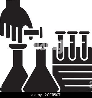 DIY science black glyph icon Stock Vector