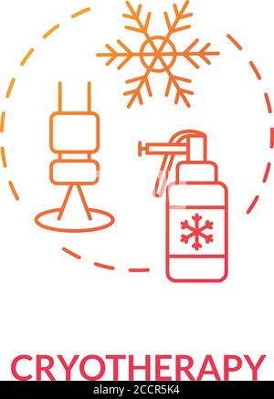 Cryotherapy concept icon Stock Vector