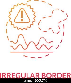 Irregular border concept icon Stock Vector