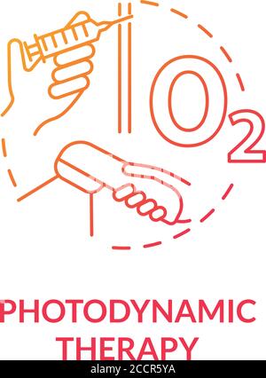 Photodynamic therapy concept icon Stock Vector