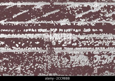 Old metal or concrete damaged painted wall fragment. Stock Photo