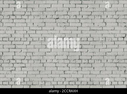 Painted in white brick wall, background, seamless texture. Light gray backdrop Stock Photo