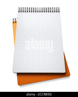 Stack of ring binder notebook isolated on white Stock Photo