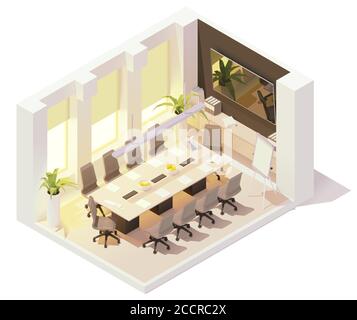 Vector isometric conference room Stock Vector Image & Art - Alamy
