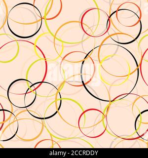 Abstract seamless repeating pattern of colored circles Stock Vector