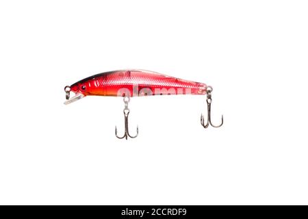 Red & White Fishing Lure Stock Photo, Picture and Royalty Free