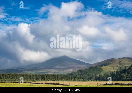 View of Schiehallion - at 3553 ft classified as a munro - from Kinloch Rannoch Perthshire Scotland Stock Photo