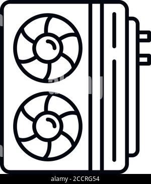 Industrial air conditioner icon. Outline industrial air conditioner vector icon for web design isolated on white background Stock Vector