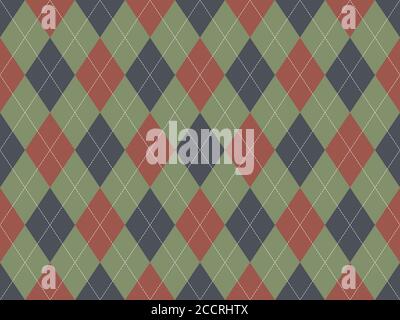 Argyle pattern seamless. Fabric texture background. Classic argill vector ornament. Stock Vector