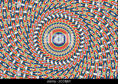 Kaleidoscope seamless rainbow colours abstract background pattern stock photo image Stock Photo