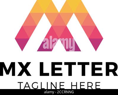 Outstanding professional elegant trendy awesome artistic sport M MX XM initial based Alphabet icon logo. Stock Vector