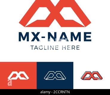 Outstanding professional elegant trendy awesome artistic sport M MX XM initial based Alphabet icon logo. Stock Vector